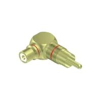 Procab VC215- Угловой переходник RCA (вилка) – RCA (розетка), упаковка 2 шт.