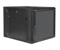 Caymon HPR509/B Шкаф телекоммуникационный настенный откидной 19''. Материал сталь. Передняя дверца из закалённого стекла.  Поставляется в полностью собранном виде.  Монтажная высота 9U. Габаритные размеры, мм (Ш x В x Г): 600x501x550. Масса 26,8 кг. Цвет
