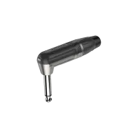 ROXTONE RJ2RP-NN Разъем, 6,3mm mono Male Jack(угловой) с резиновым держателем под кабель. цвет: серебро.