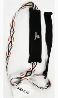 Classical guitar strap Magma MPC10D - Classical guitar strap in Pampa pattern woven polypropylene with leather lining and hooks on both sides. Grey color