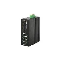 SP5012FM-L2, промышленный управлямый сетевой коммутатор, 8GE POE, 4SFP 10Gb, 240W