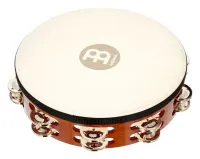 MEINL TAH2AB Тамбурин деревянный, ручной, стальные бубенцы, два ряда, кожа, коричневый
