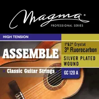Classical guitar string set Magma Assemble GC120A - Professional classical guitar string sеt with hard tension. The 1st and 2nd strings are made of nylon, the 3rd is made of carbon alloy, the bass is silver-plated wound on nylon core.