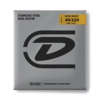 DBSBS40120S Super Bright Комплект струн для 5-стр бас-гитары, нерж.сталь,Short Scale, 40-120, Dunlop