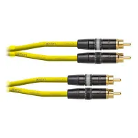 Cordial CEON DJ RCA 0,6 Y аудио кабель 2xRCA male—2xRCA male, 0.6м, разъемы REAN, жёлтый
