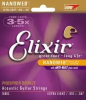 16002, Струны  для акустической гитары Elixir 16002
