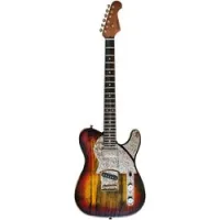 Paoletti nancy loft inferno heavy black  электрогитара, telecaster, кейс, цвет огненный берст