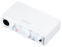 Arturia MiniFuse 1 White - 1 x 2 USB-аудиоинтерфейс, 24бит 192 кГц, комбинированный разъем XLR и 6.3 мм для записи инструментов и вокала с фантомным питанием 48 В, выходы на монитор (L/R Jack), выход для наушников