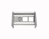 ABL 2F020102- Встраиваемая розеточная станция серии Aero Flip с 1 розеткой и 2 слотами для IMP, серая