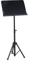 ECO MUS014 Black Пюпитр на трех складывающихся ногах, высота, регулируемая: 70-120см, размер алюминиевой подставки: 50x34cm, цвет: черный, вес: 3,3kg. 5штук в коробке размером: 67x37x62cм¶