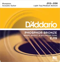Комплект струн для акустической гитары D'Addario EJ19 Bluegrass