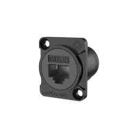 ROXTONE RAE8FD-C6A-S Разъем RJ45(CAT6a) панельный, тип-D. Черный, версия с заземлением