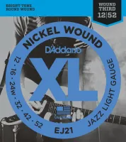 D`ADDARIO EJ21  струны для эл.гит. Jazz Light, никель, 12-52