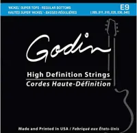 008971 E-9 Комплект струн для электрогитары, 9-46, Super Tops/Regular bottoms, Godin