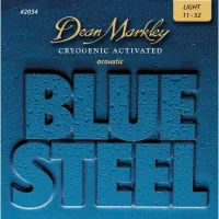 DM2034 Blue Steel Комплект струн для акустической гитары, латунь, 11-52, Dean Markley