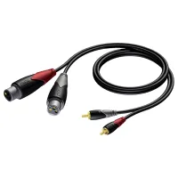 Procab CLA705/1.5- Аудиокабель 2х XLR 3-pin (розетка) – 2хRCA (вилка)