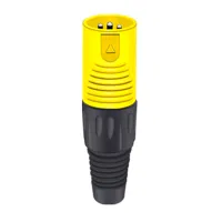 Taverlab D1039M-Yellow - Разъём 3PIN XLR папа, пластик, жёлтый