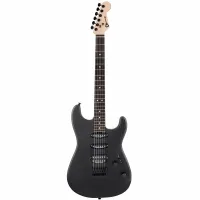CHARVEL Pro-Mod San Dimas Style 1 HSS HT E Sassafras Satin Black электрогитара, цвет - черный