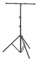 ECO Stage LS030 Black (с дефектами) Стойка для подвеса световых приборов. Высота регулируемая от 130 до 300 см. Макс. нагрузка 65кг. Материал сталь. размер перекладины: 120см, квадратная труба 35х35mm, толщина 1мм.  Вес 8,2 кг. Цвет черный матовый.