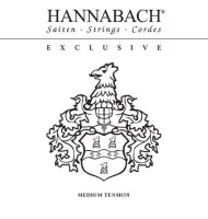 EXCLMT Exclusive Black Комплект струн для классической гитары, среднее натяжение, Hannabach