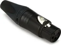 ESHINE ES-851B - Разъем XLR F мама, черный корпус  с гальваническим покрытием, позолоченные контакты, , шт