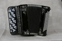 BN-51-BK Баян ученический двухголосный "Тула", 77/46х80-II, черный, Тульская Гармонь