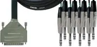 Cordial CFD 3 DVT цифровой кабель D-Sub/8xджек стерео 6,3 мм, 3,0 м, черный