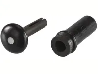 Violin endpin Acura In Sight VE-NIEL5M - Grade A ebony endpin with mother-of-pearl dot with sound post installation control hole for 4/4-3/4 violin