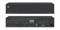 Матричный коммутатор Kramer Electronics [VS-84UT] 8х4 HDMI и HDBaseT с эмбедированием/деэмбедированием звука, встроенным главным контроллером помещения и усилителем аудио; поддержка 4K60 4:2:0, PoE