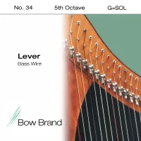 Harp G5 string Bow Brand Lever Wires - Lever harp G 5 octave bronze wound string