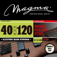 Magma Strings BE145NDB - Струны для 5-струнной бас-гитары Low B Double Ball End 40-120, Серия: Double Ball End, Калибр: 40-60-75-95-120, Обмотка: круг