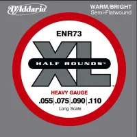 ENR73 Half Rounds Комплект струн для бас-гитары, Heavy, 55-110, D'Addario