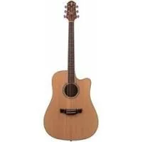 Crafter de-6/nc  электроакустическая гитара dreadnought, массив ели, цвет нат. матовый, с чехлом
