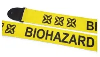 Rockstrap RST NY1CP BIOH B  гитарный ремень, 80мм, желтый с графикой "Biohazard"