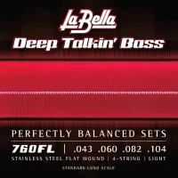 760FL Deep Talkin' Bass Комплект струн для бас-гитары, Light, 43-104, La Bella