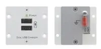 Kramer [w-2uc/eu(b)] модуль-вставка, блок питания для двух мобильных устройств с разъемом usb с общей нагрузкой до 4а; цвет черный