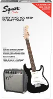 FENDER SQUIER Stratocaster Pack Black, Gig Bag, Frontman 10G
