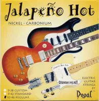 Electric guitar string set Dogal WB05A - Стальные верха и басы с намоткой никель-углеродистой сталью вокруг шестигранной основы для блюза и рокабилли. Слабое натяжение, толщина .009-.042 дюйма.