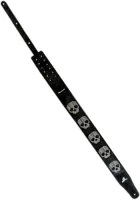 Guitar strap Magma MO01S - Двухслойный ремень для гитары из замши черного цвета с рисунком черепа