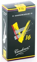 Alto saxophone reeds Vandoren V16 SR7015 - V16 unfiled alto saxophone reed with medium-thick heart with strength 1.5. Price per pack of 10 pieces