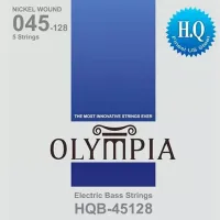 Olympia HQB 45128 Nickel Wound High Quality струны для 5-ти струнных бас гитар, натяжение Light, калибры струн .045w, .065w, .085w, .105w, .128w, американская сталь, мензура Long