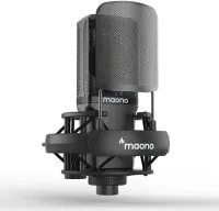 Maono AU-PM500Т микрофон студийный, конденсаторный кардиоидный. Держатель, подставка, поп-фильтр,XLR