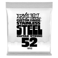 Ernie Ball 1952  струна одиночная для электрогитары, Серия Stainless Steel, Калибр: 52, Сердцевина: шестигранник; сталь, покрытая оловом, Обмотка: