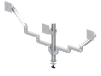 ErgoFount DFS-303TG- Настольное крепление для 3 мониторов диагональю до 24'' (1х3), два из которых на шарнирных вылетах, струбцина типа G, макс. нагрузка 25,5 кг