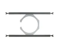 Ecler IC-TB8- Набор из двух креплений для установки двух акустических систем IC8 в модульный потолок
