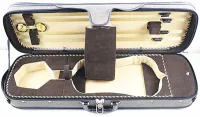 Violin case Artemis DVC-5-2 - Rectangular plywood hard case for 4/4 violin with leatherette exterior, thermometer and hygrometer. Weight 2.9 kg