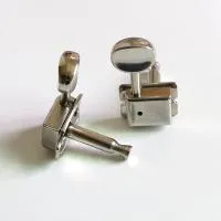 MH126-6R-CR колки для электрогитары Strat/Tele, 6 в ряд, правые, хром, под отверстие 8,1 мм, втулки и шурупы в комплекте, Donlis