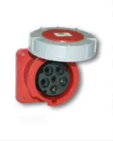 PCE Розетка встраиваемая 63А/400V/3P+N+E/IP67, фланец 100x107 335-6fc