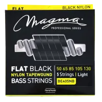 Magma Strings BE405NB - Струны для 5-струнной бас-гитары Low B 50-130, Серия: Nylon Black Tapewound, Калибр: 50-65-85-105-130, Обмотка: плоская, обёрн