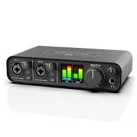 Аудиоинтерфейс USB [3120/3121] Motu [M2] АЦП/ЦАП: 24 бит/192 кГц, ЦАП ESS Sabre32 Ultra, 120 дБ, THD+N: -110 дБ, 2xCombo XLR/TRS микр./инстр. Входа / 2xRCA выхода, 2x1/4" TRS Jack выхода, 1/4" TRS Jack выход для наушников, MIDI вход/выход, USB-C